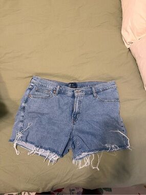 GAP Light Blue Distressed Denim Cutoff Shorts